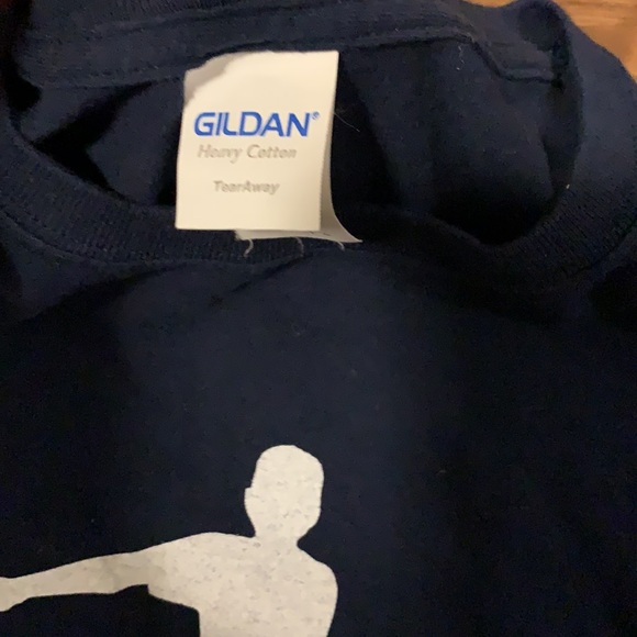 Men’s L Fort nite navy “floss like a boss” shirt - Picture 2 of 2